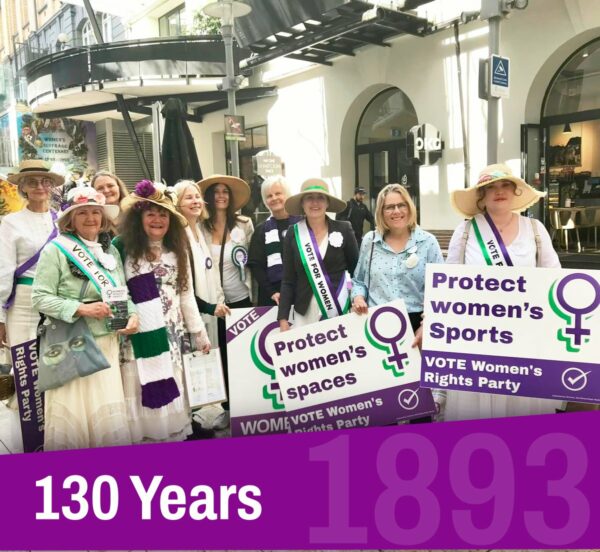 New Zealand Women's Rights Party - Suffrage Day 2023 - 130 Year commemoration