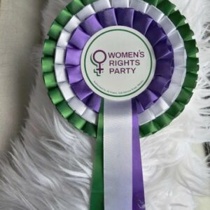 Women's Rights Party Suffragette Rosette - NZ Elections 2023