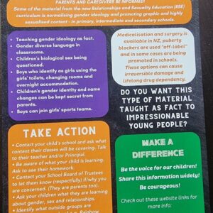 New Zealand Gender Education Flier