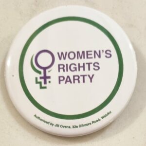 New Zealand Women's Rights Party badge