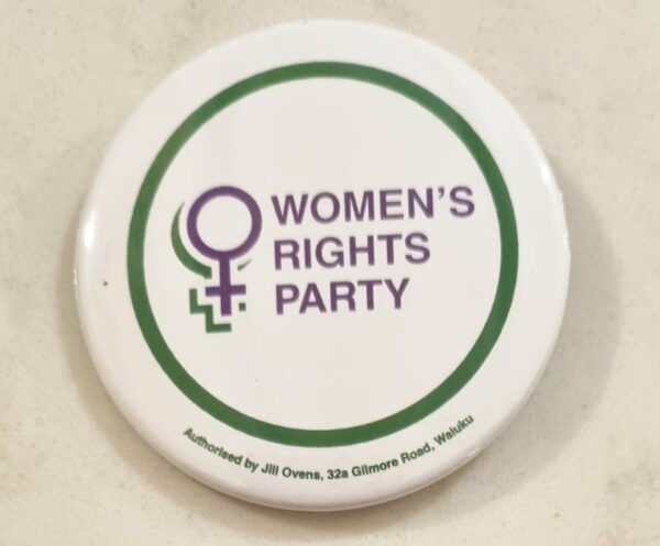 New Zealand Women's Rights Party badge
